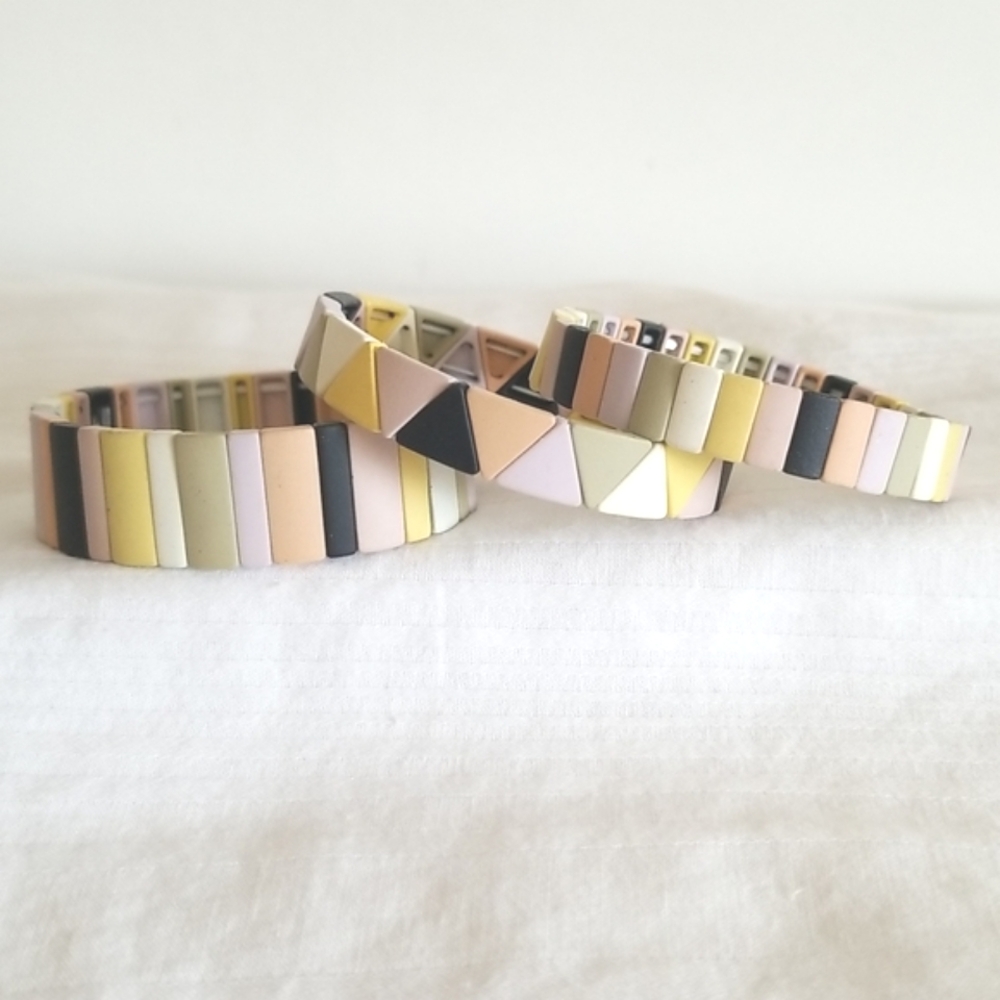 Colorful Stretch Bracelet Lot Rubber